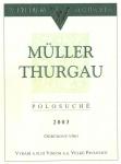 Etiketa Müller-Thurgau 2003 odrůdové jakostní - Vinium a.s. Velké Pavlovice