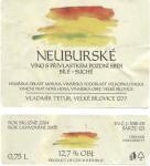 Etiketa Neuburské 2004 pozdní sběr - Vinařství Vladimír Tetur Velké Bílovice.