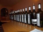 Řada degustovaných vín ve Vinařství Plešingr (19.1.2013)
