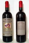 Oba pohledy na láhev italského vína z oblasti Toscana