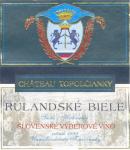 Etiketa Rulandské bílé 1999 kabinetné (kabinet) - Vinárské závody Topoľčianky - Ravena s.r.o., Slovensko.