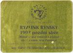 Etiketa Ryzlink rýnský 1997 pozdní sběr - Vinselekt - šlechtitelská stanice vinařská Rakvice.