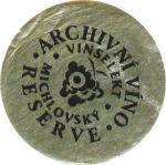 Zlatá nálepka Archivní víno Reserve Michlovský (Ryzlink rýnský 1997 pozdní sběr - Vinselekt - šlechtitelská stanice vinařská Rakvice