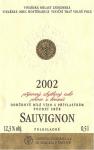 Etiketa Sauvignon 2002 pozdní sběr - Znovín Znojmo a.s.