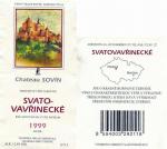 Etiketa Svatovavřinecké 1999 odrůdové jakostní - Agrosovín Boršice a.s.
