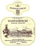 Etiketa Svatovavřinecké 2003 pozdní sběr - Zámecké vinařství s.r.o. Roudnice nad Labem.