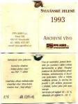 Obě strany visačky - Sylvánské zelené 1993 archivní od PPS Agro Strachotín, a.s.