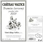 Etiketa Tramín červený 2003 pozdní sběr - Vinné sklepy Valtice, a.s.