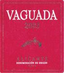 Etiketa Vaguada 2003 Denominación de Origen (DO) - Bodegas Valle del Carche, S.L., Alicante, Španělsko.