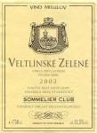 Etiketa Veltlínské zelené 2002 pozdní sběr - Víno Mikulov a.s.