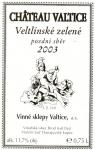 Etiketa Veltlínské zelené 2003 pozdní sběr - Vinné sklepy Valtice, a.s.