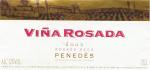 Etiketa Viña Rosada 2003 Denominación de Origen (DO) (rosé) - Masía Vallformosa S.A., Vilobí del Penedès, Španělsko.