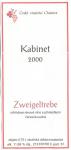 Etiketa Zweigeltrebe 2000 kabinet - České vinařství Chrámce s.r.o.