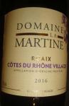 Domaine La Martine 2016 AOP Roaix Cotes du Rhone Villages