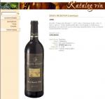 Detailní informace vybraného vína – Internetová podoba „Katalogu vín 2002“.
