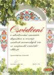 Osvědčení o absolvování semináře - Moravská vína ze znojemské vinařské oblasti.