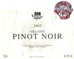 Etiketa Pinot noir 2003.