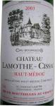 Chateau Lamothe - Cissac Cru Bourgeois 2003