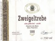 Etiketa Zweigeltrebe - Vinné sklepy Lechovice.
