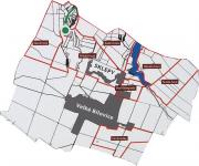 Velké Bílovice - všem návštěvníkům známá (ovšem neúplná) mapa vystavená na okraji zdejšího sklepního městečka