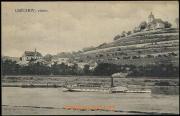 Liběchov - dobová pohlednice ukazující terasy v dobách rozkvětu